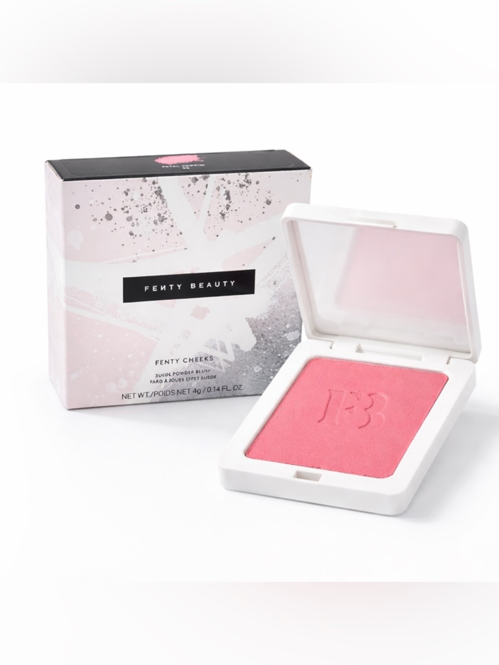 Fenty Beauty Cheeks Suede Powder Blush Petal Poppin 02 NIB Full Size Pink Matte - Picture 10 of 10